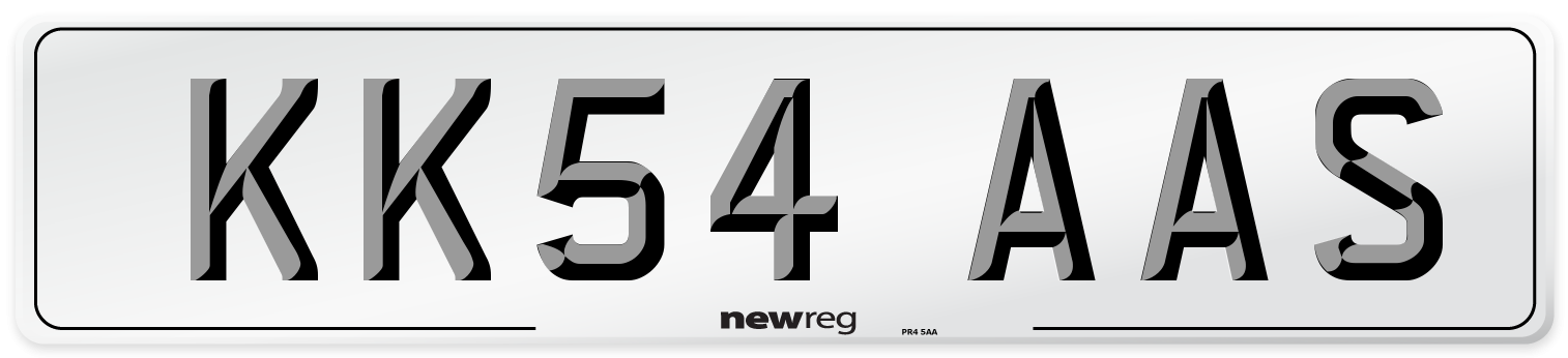 KK54 AAS Number Plate from New Reg